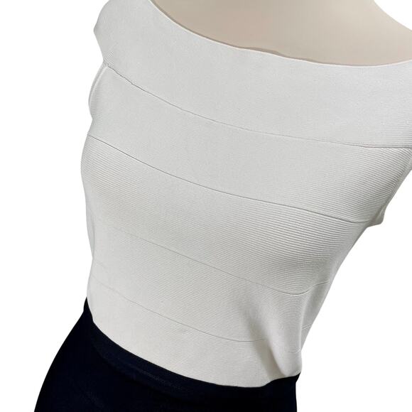 WHBM Boatneck Colorblock Knit Sweater Dress Fit & Flare Size Short Sleeve Small - Picture 2 of 10